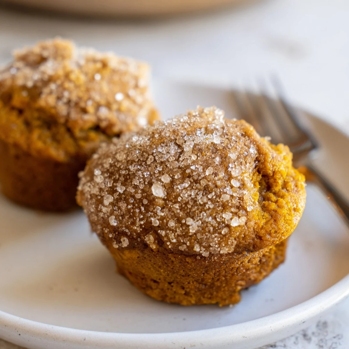 Deliciously spiced Sweet Tea Pumpkin Pie Muffins, ideal for an afternoon snack.  