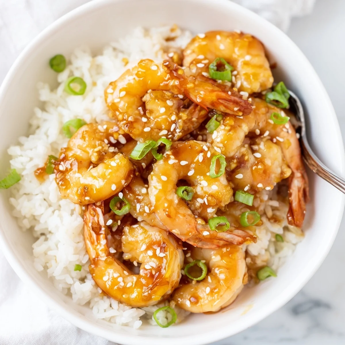 Honey Garlic Shrimp Rice Bowl #45