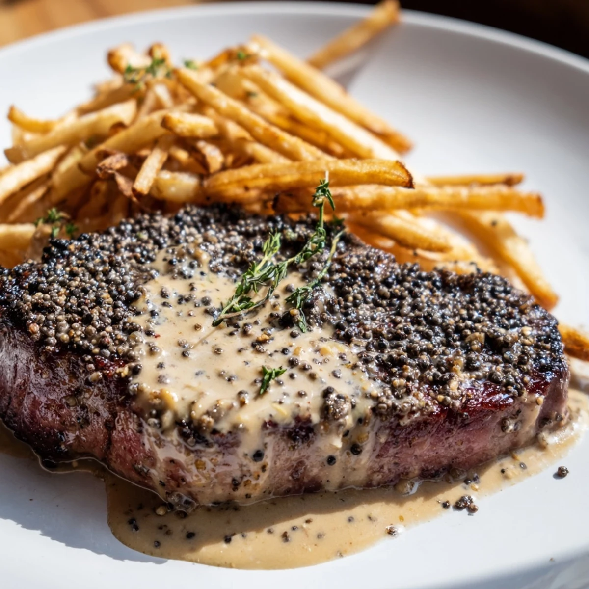 Classic Peppercorn Ribeye Fries
