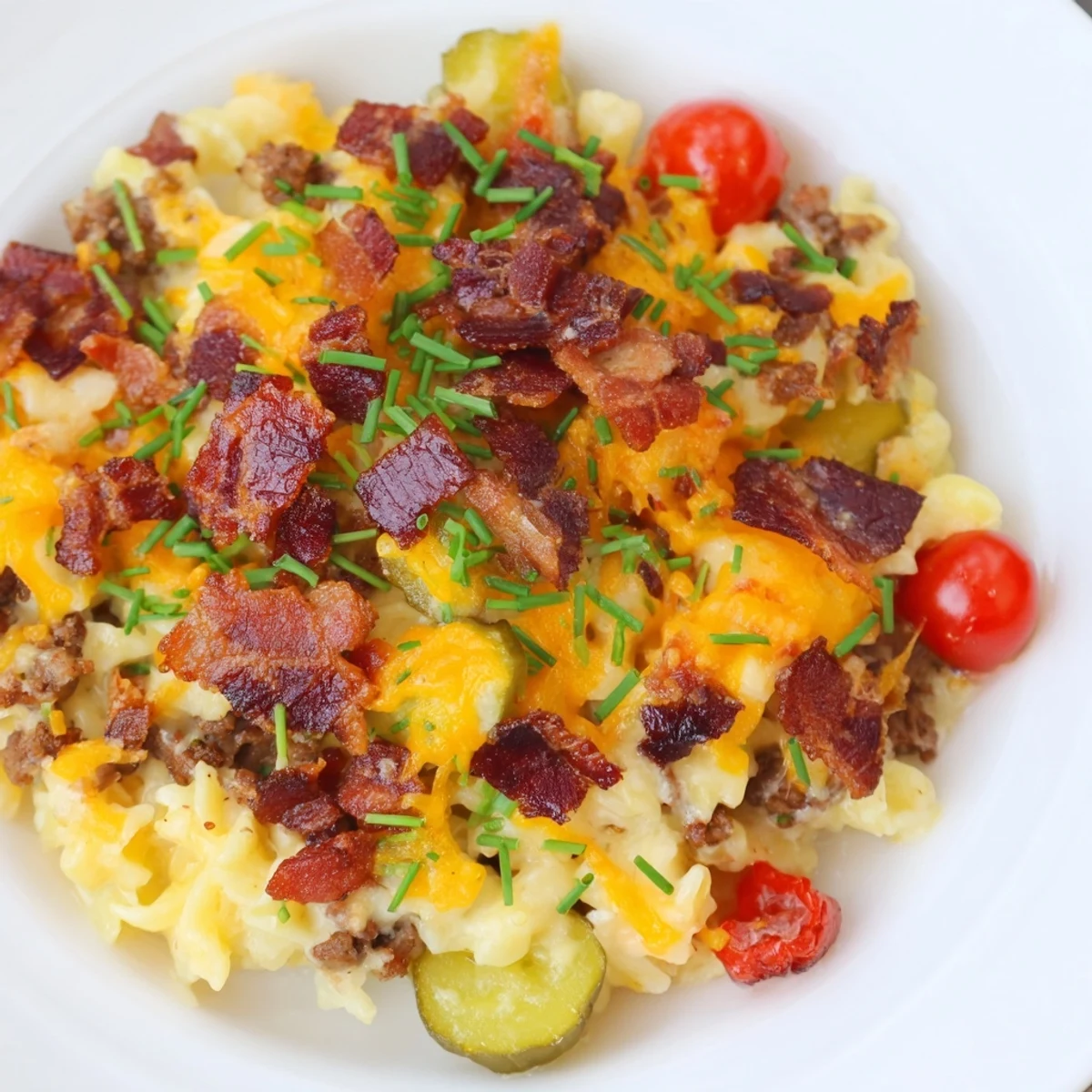Bacon Cheeseburger Pasta Bake