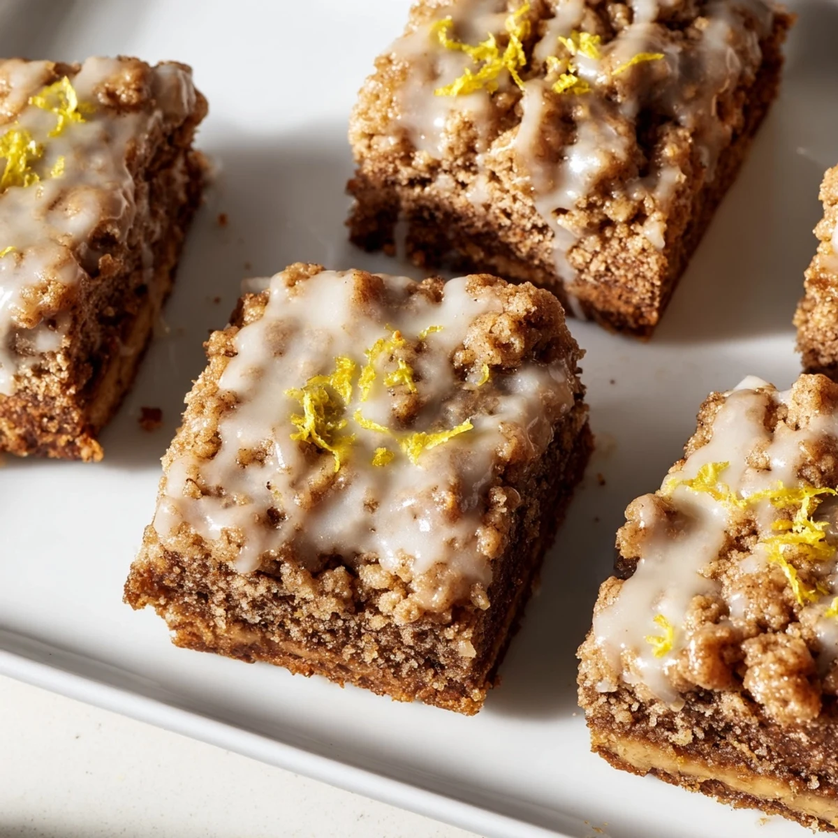 Lemon Glazed Gingerbread Bars