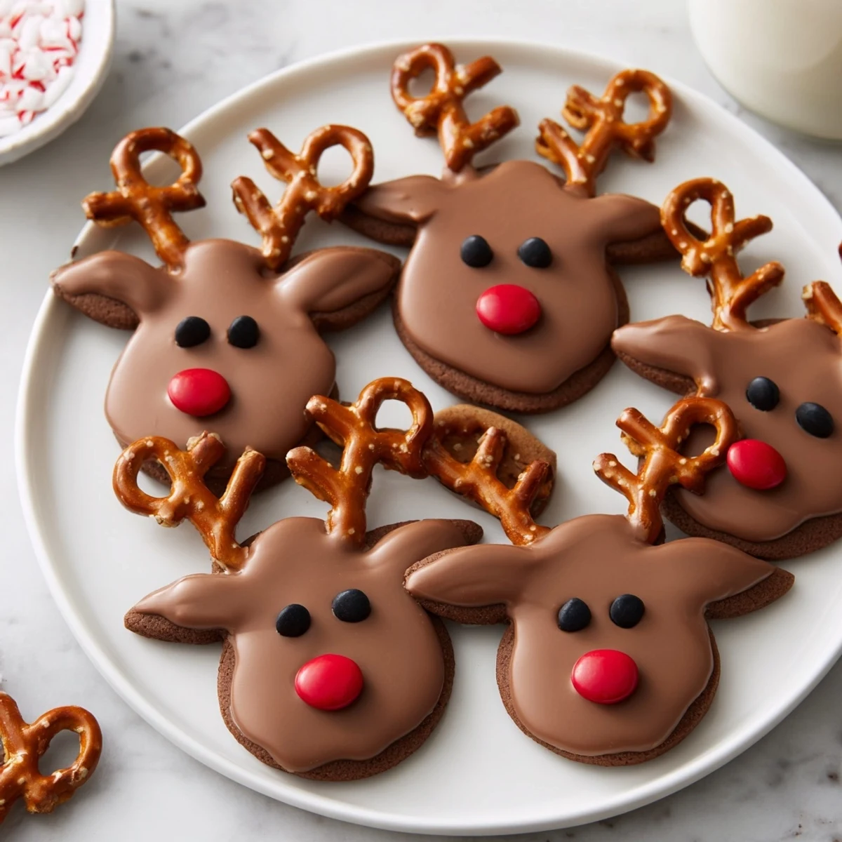 Warm, inviting image: Delicious Santa's Reindeer Cookie Platter, perfect for a cozy holiday treat.
