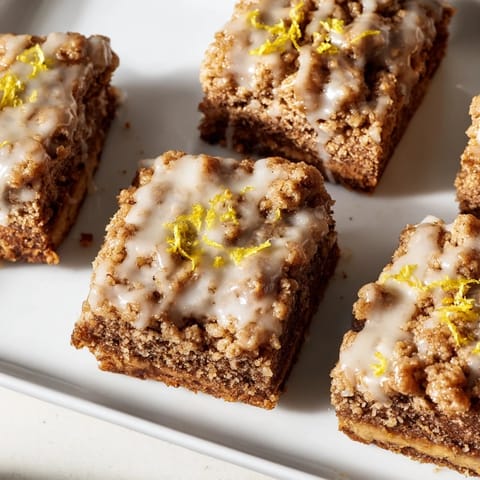 Lemon Glazed Gingerbread Bars
