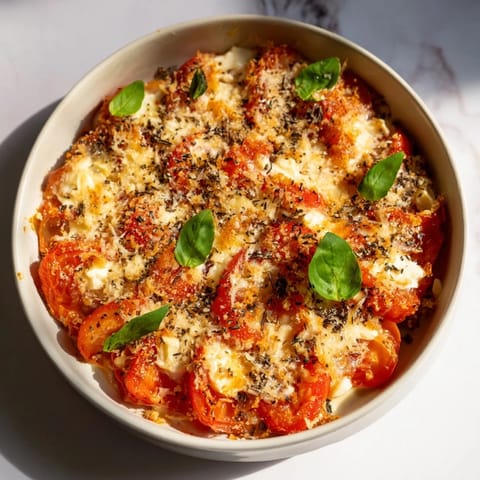 Speedy feta-free tomato bake #214