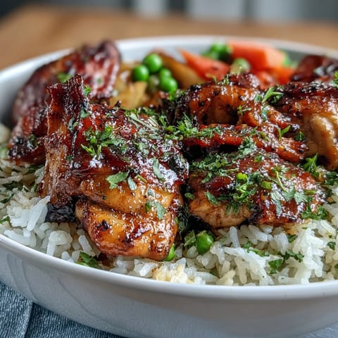 Tender glazed chicken and fluffy rice in a single skillet, a perfect family dinner with easy cleanup.