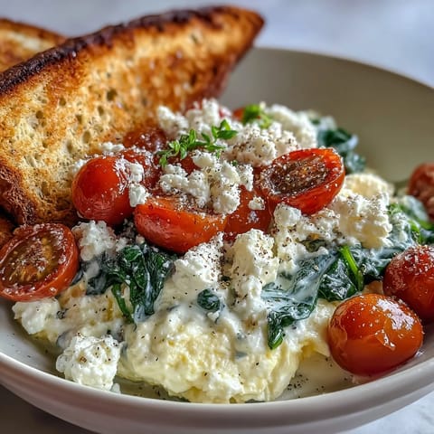 Spinach and Feta Breakfast Bowl