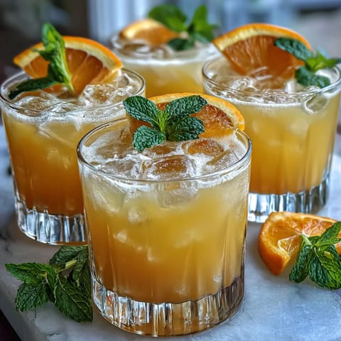 Vibrant Sparkling Spring Citrus Mocktails with Grapefruit and Lime, garnished with fresh mint and citrus wheels in crushed ice.