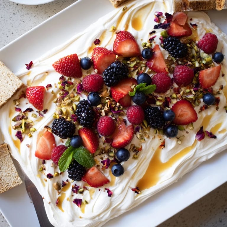 Indulge in this Butter Board Dessert Version, featuring creamy cheese and fresh fruit.  