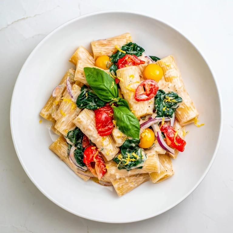 Freshly baked One-Pan Baked Feta Christmas Pasta, bubbling and vibrant, perfect for a cozy holiday meal.