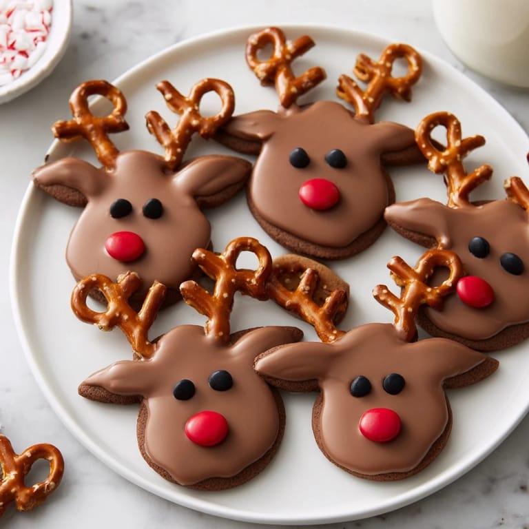Warm, inviting image: Delicious Santa's Reindeer Cookie Platter, perfect for a cozy holiday treat.