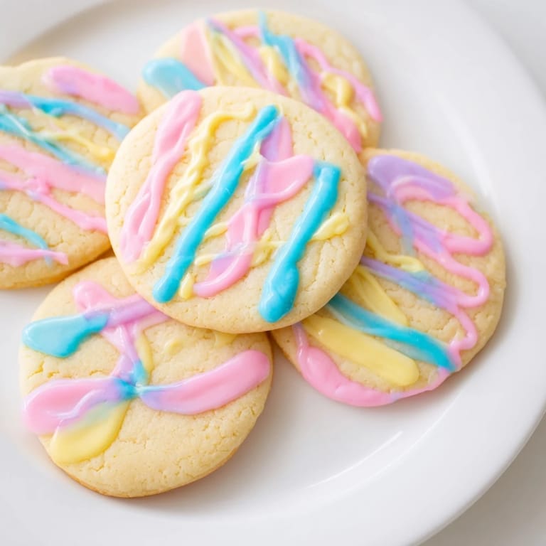Cool, frosted sugar cookies sit ready, drizzled with sweet icing and perfect for sharing.