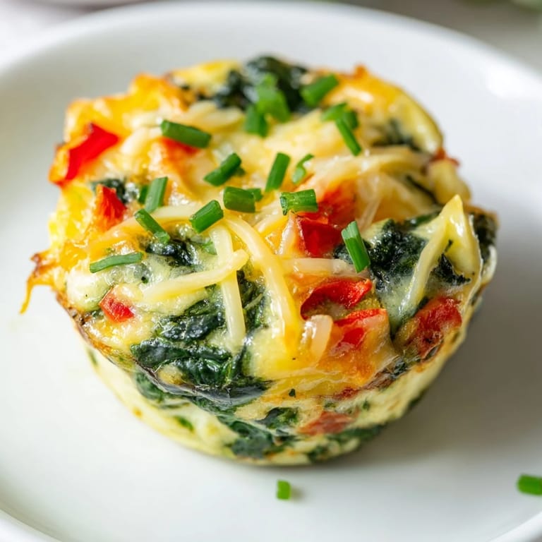 Overhead shot of perfectly cooked mini crustless quiches, showcasing a delicious vegetarian meal option.