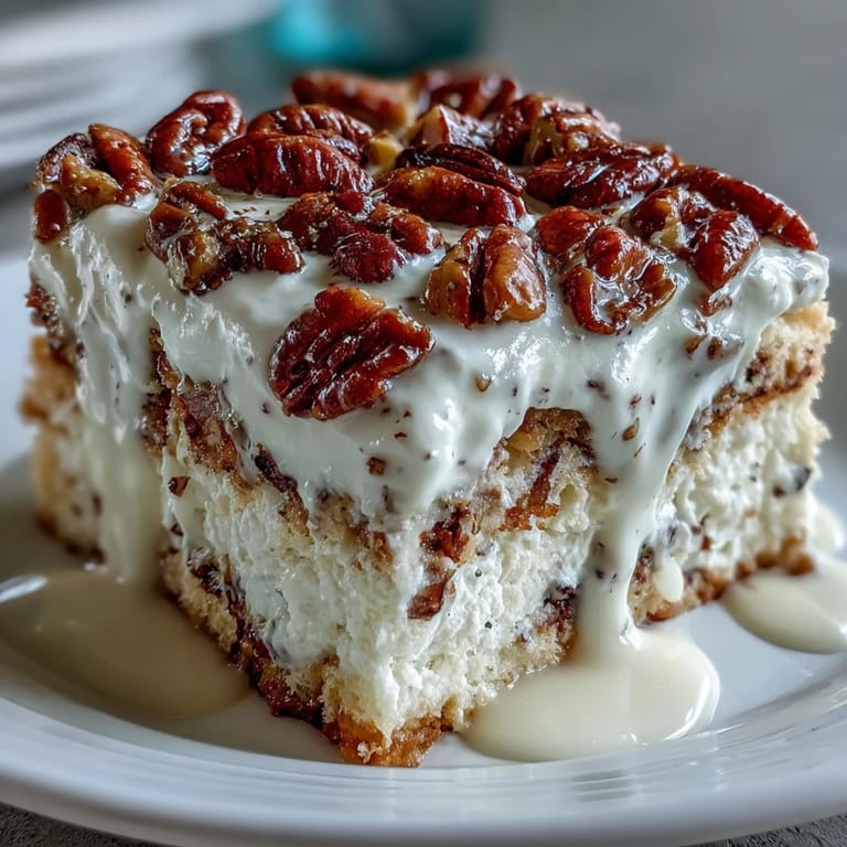 Freshly toasted pecans glisten in a buttery brown sugar glaze over the creamy Butter Pecan Tres Leches Cake.