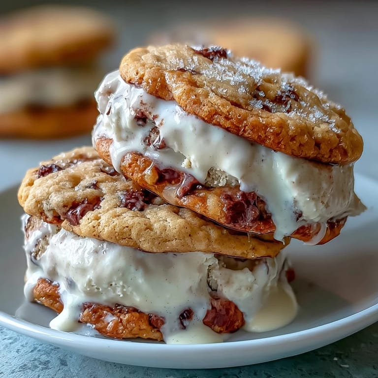 Indulgent vanilla bean ice cream nestled between soft espresso cookies, capturing the classic Frappuccino flavor in every bite.