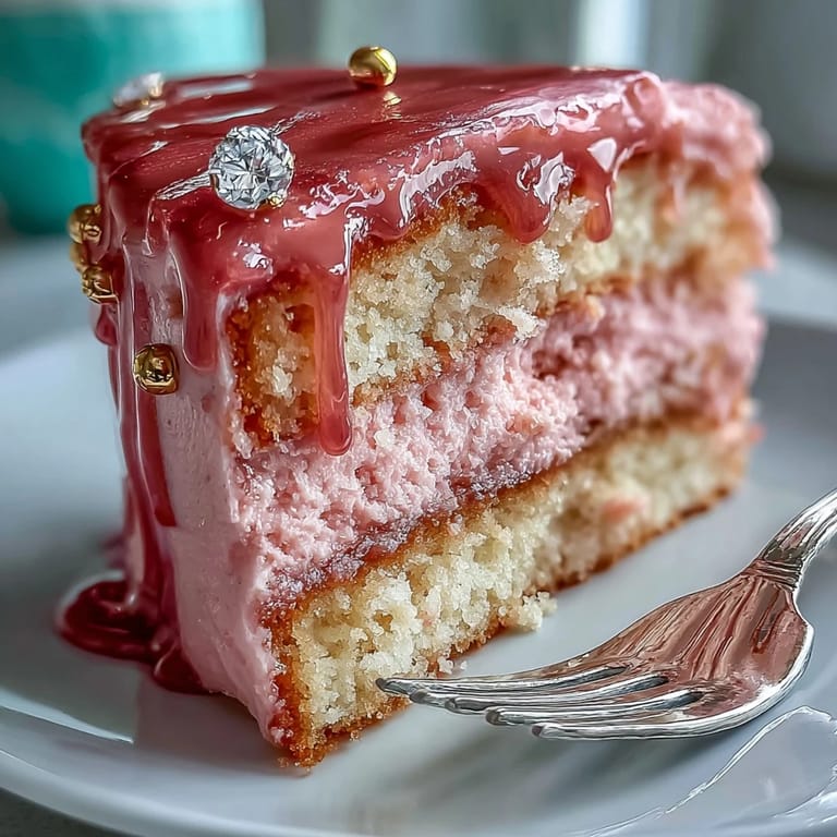 Rosé-infused pink velvet cake with luxurious gold drip, perfect for bridal showers or romantic occasions, featuring delicate rose hues and shimmering metallic accents.