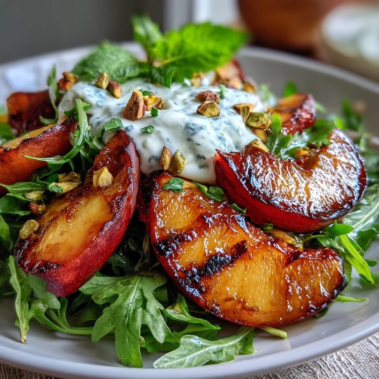 Enjoy this easy grilled peach burrata salad, perfect for light entertaining.
