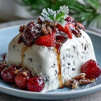 Frozen Yogurt Berry Bark with fresh strawberries and blueberries, drizzled with honey and ready to freeze.